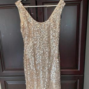Guess Gold Sequined Dress